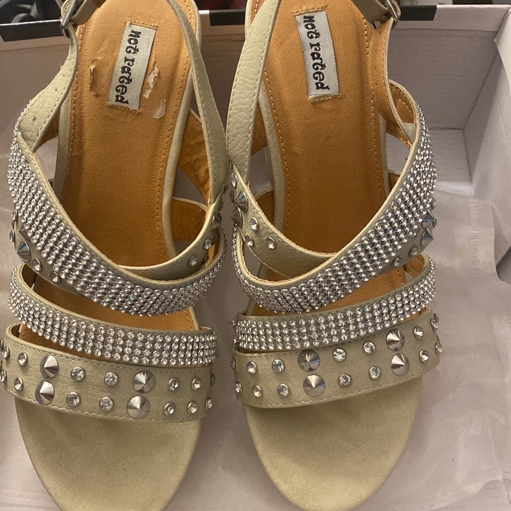 Not Rated studded wedge sandals